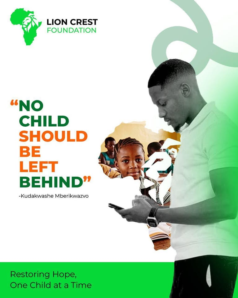 No child should be left behind — Lion Crest Foundation poster